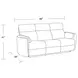 Radius Mega Grey 88" Power Reclining Sofa