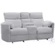 Arc Mega Grey Glider Power Reclining Console Loveseat