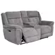 Richland Bristol Grey 80" Power Reclining Console Loveseat With Power Headrest