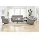 Richland Bristol Grey 80" Power Reclining Console Loveseat With Power Headrest