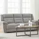 Richland Bristol Grey 90" Power Reclining Sofa With Power Headrest