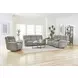 Richland Bristol Grey 90" Power Reclining Sofa With Power Headrest