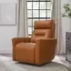 Remmington Vintage Caramel Leather Swivel Glider Power Recliner