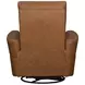 Remmington Vintage Caramel Leather Swivel Glider Power Recliner