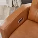 Remmington Vintage Caramel Leather Swivel Glider Power Recliner