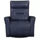 Remmington Vintage Navy Leather Swivel Glider Power Recliner