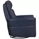 Remmington Vintage Navy Leather Swivel Glider Power Recliner