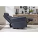 Remmington Vintage Navy Leather Swivel Glider Power Recliner