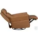 Rhettmere Vintage Caramel Leather Swivel Glider Power Recliner
