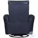Rhettmere Vintage Navy Leather Swivel Glider Power Recliner