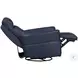 Rhettmere Vintage Navy Leather Swivel Glider Power Recliner