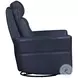Rhettmere Vintage Navy Leather Swivel Glider Power Recliner
