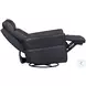 Rhettmere Vintage Slate Leather Swivel Glider Power Recliner