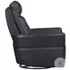 Rhettmere Vintage Slate Leather Swivel Glider Power Recliner