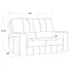 Rockford Verona Saddle Leather 64" Power Reclining Loveseat with Power Headrest and Footrest