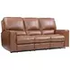 Rockford Verona Saddle Leather 86" Power Reclining Sofa with Power Headrest and Footrest