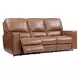 Rockford Verona Saddle Leather 86" Power Reclining Sofa with Power Headrest and Footrest