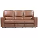 Rockford Verona Saddle Leather 86" Power Reclining Sofa with Power Headrest and Footrest