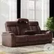 Royce Fantom Brown Power Reclining Living Room Set with Drop Down Console