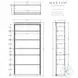 Huntington Burnish 72" Open Bookcase