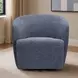 Harmony Thatch Blue Upholstered Swivel Glider Accent Chair