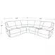 Spartacus Haze 6 Piece Performance Fabric Power Reclining Sectional