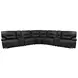 Spartacus Black Performance Fabric 7 Piece Modular Power Reclining Sectional
