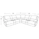 Spartacus Haze Performance Fabric 7 Piece Modular Power Reclining Sectional