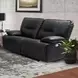 Spartacus Black Dual Performance Fabric 65" Power Reclining Loveseat with Power Headrest
