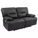 Spartacus Black Dual Performance Fabric 65" Power Reclining Loveseat with Power Headrest