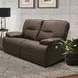 Spartacus Chocolate Dual Performance Fabric 65" Power Reclining Loveseat with Power Headrest
