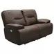 Spartacus Chocolate Dual Performance Fabric 65" Power Reclining Loveseat with Power Headrest