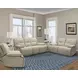 Spartacus Oyster Dual Performance Fabric 65" Power Reclining Loveseat with Power Headrest