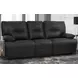 Spartacus Black Dual Performance Fabric 88" Power Reclining Sofa with Power Headrest