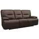 Spartacus Chocolate Dual Performance Fabric 88" Power Reclining Sofa with Power Headrest