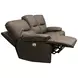 Spartacus Chocolate Dual Performance Fabric 88" Power Reclining Sofa with Power Headrest