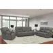 Spartacus Haze Dual 88" Power Reclining Sofa with Power Headrest