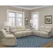 Spartacus Oyster Dual Performance Fabric 88" Power Reclining Sofa with Power Headrest
