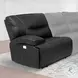 Spartacus Black 6 Piece Performance Fabric Power Reclining Sectional