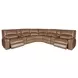 Swift Bourbon Leather 7 Piece Modular Power Reclining Sectional