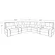 Swift Bourbon Leather 7 Piece Modular Power Reclining Sectional