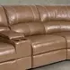 Swift Bourbon Leather 7 Piece Modular Power Reclining Sectional