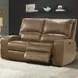 Swift Bourbon Dual 64" Power Reclining Loveseat with Power Headrest