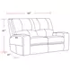 Swift Bourbon Dual 64" Power Reclining Loveseat with Power Headrest