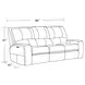 Swift Bourbon Dual 88" Power Reclining Sofa with Power Headrest