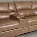 Swift Bourbon Leather 7 Piece Modular Power Reclining Sectional