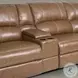 Swift Bourbon Leather 6 Piece Modular Power Reclining Sectional
