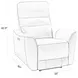 Taylor Brazilian Cappuccino Leather Zero Gravity Power Recliner