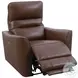 Thalden Brazilian Cocoa Leather Zero Gravity Power Recliner