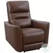 Thalden Brazilian Cocoa Leather Zero Gravity Power Recliner